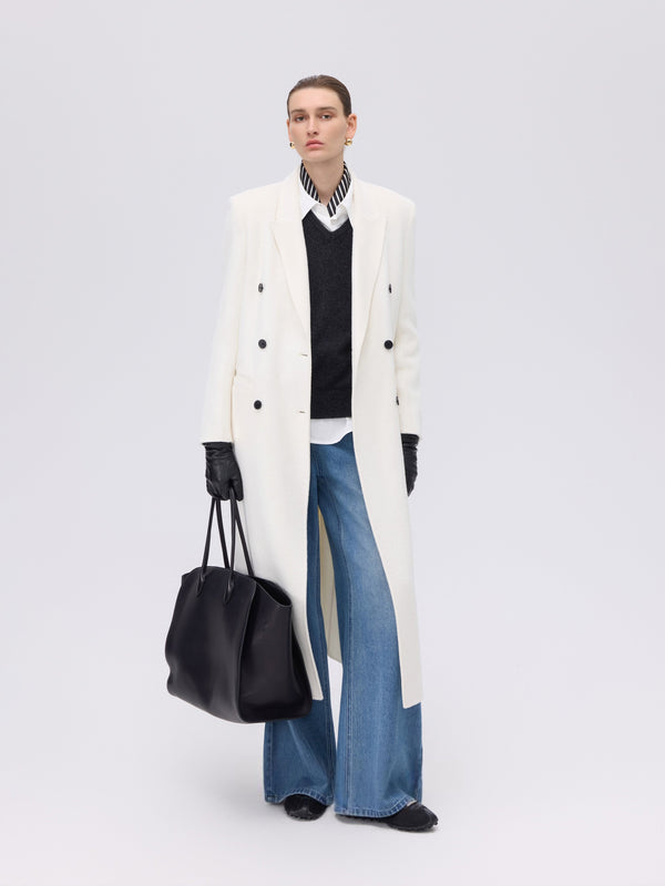 Double-Breasted Wool Mohair Coat